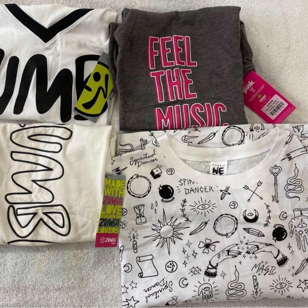 ZUMBA SALE! 4-piece Graphic T-Shirts Bundle